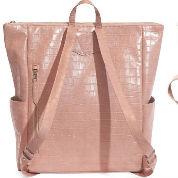 NWT Freshly Picked Rose Minimal Water Resistant Faux Leather Diaper Backpack - Picture 5 of 11